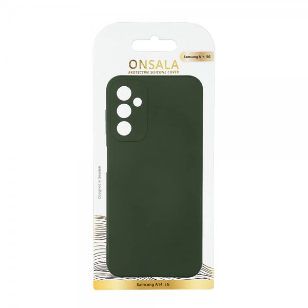 Onsala Samsung Galaxy A14 Deksel Silikon Dark Green