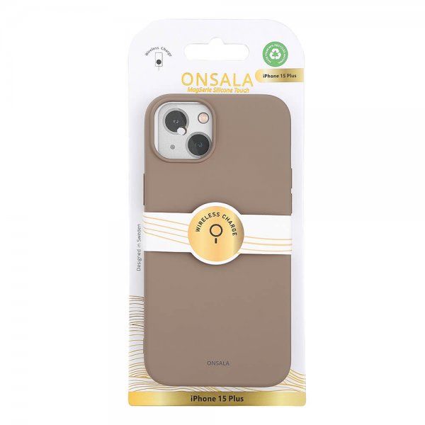 Onsala iPhone 15 Plus Deksel Silicone Touch MagSeries Summer Sand