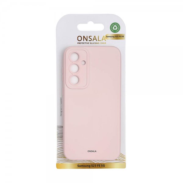 Onsala Samsung Galaxy S23 FE Deksel Silikon Chalk Pink