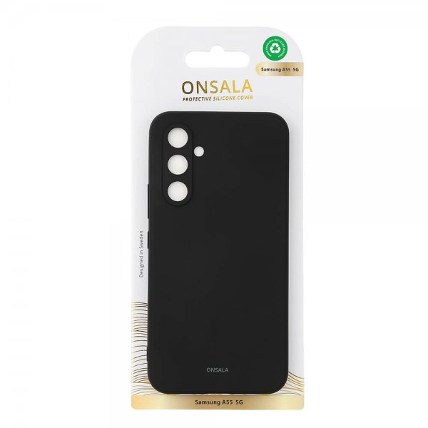 Onsala Samsung Galaxy A55 Deksel Silicone Touch Svart