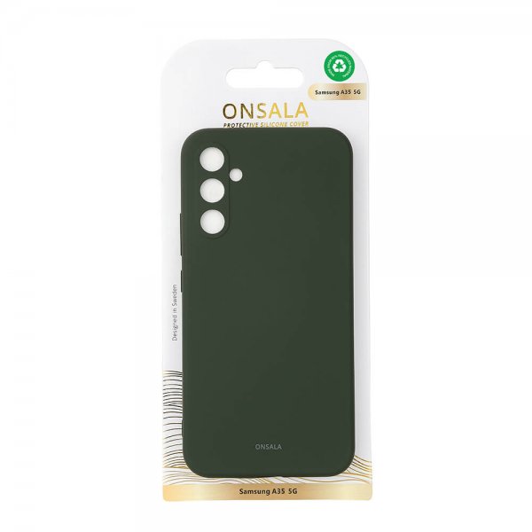 Onsala Samsung Galaxy A35 Deksel Silicone Touch Olive Green