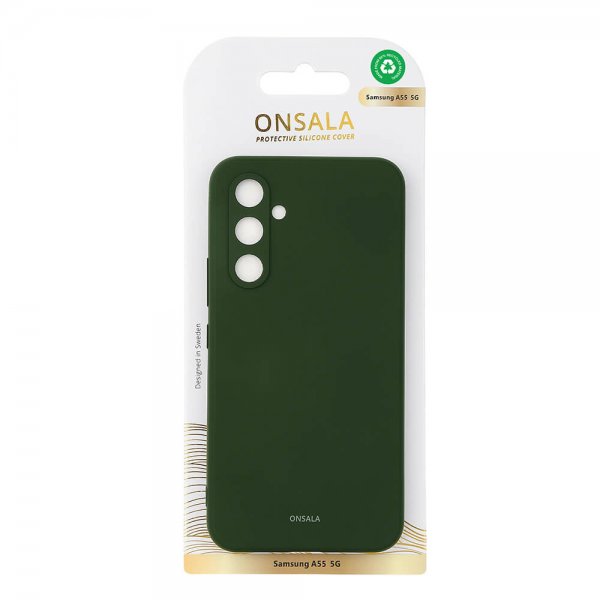 Onsala Samsung Galaxy A55 Deksel Silicone Touch Olive Green