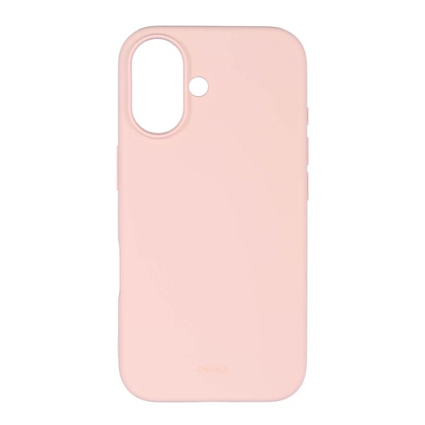 Onsala iPhone 16 Deksel Silicone Touch Chalk Pink