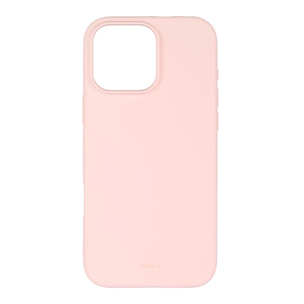 Onsala iPhone 16 Pro Max Deksel Silicone Touch Chalk Pink