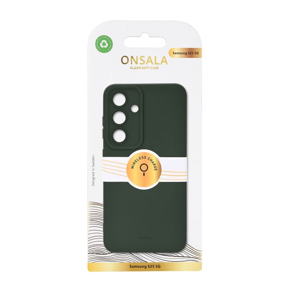 Onsala Samsung Galaxy S25 Deksel Silicone Touch Olivengrønn
