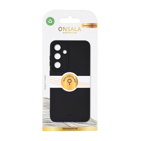 Onsala Samsung Galaxy S25 Plus Deksel Silicone Touch Svart