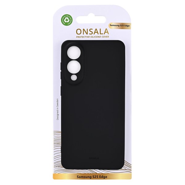 Onsala Samsung Galaxy S25 Edge Deksel Silicone Touch Svart