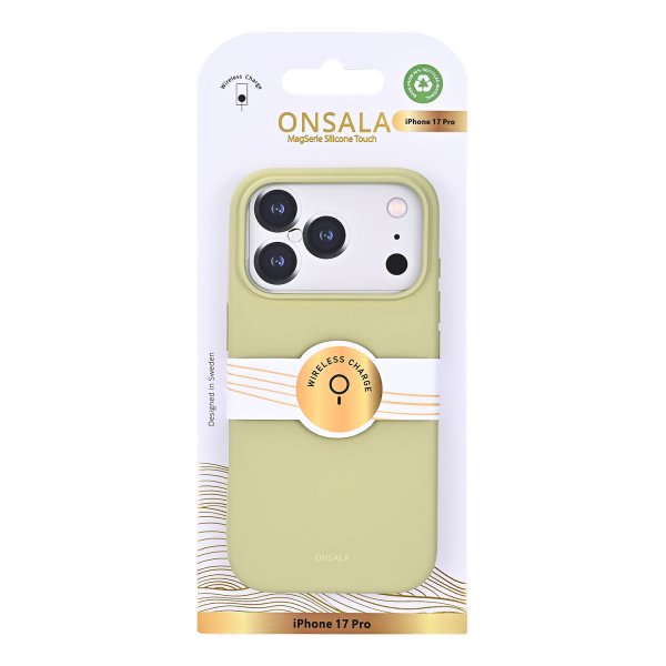 Onsala iPhone 17 Pro Deksel Silicone Touch Lime