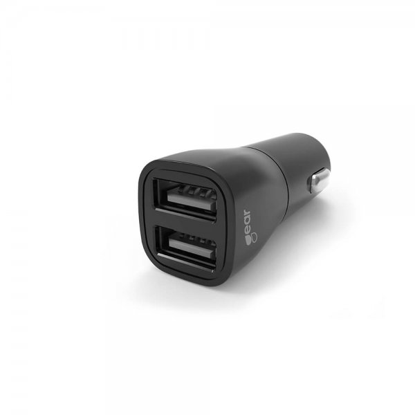 Gear Biladdare 2xUSB-A 3.4A Svart