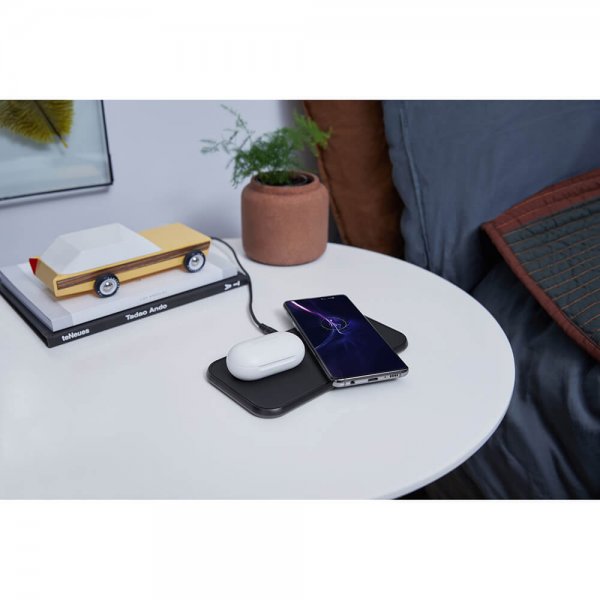 Zens Dual Aluminium Trådløs Charger Svart