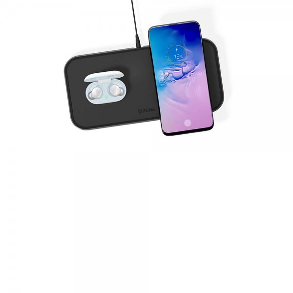 Zens Dual Aluminium Trådløs Charger Svart