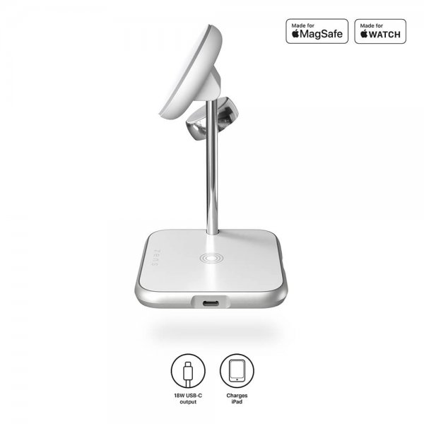 Zens 4-in-1 MagSafe + Watch Trådløs Charging Station Hvit