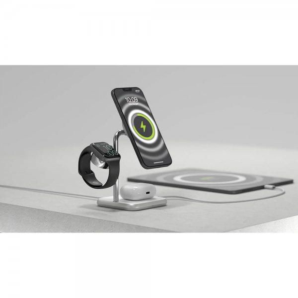 Zens 4-in-1 MagSafe + Watch Trådløs Charging Station Hvit