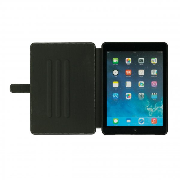Onsala iPad 9.7 (gen 5/6) Etui Ekte Skinn Svart