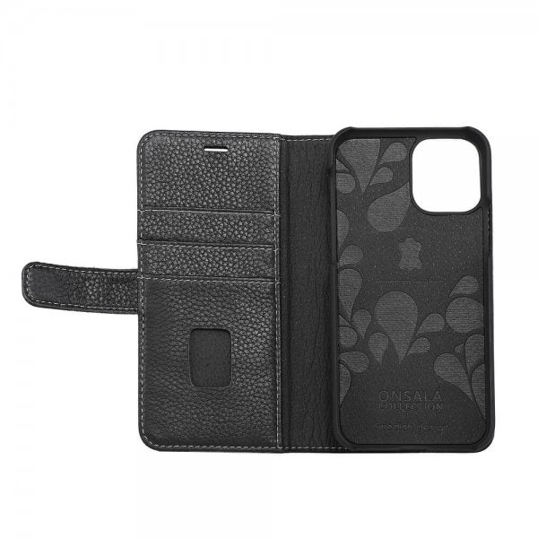 Onsala iPhone 11 Pro Max Etui Ekte Skinn Svart