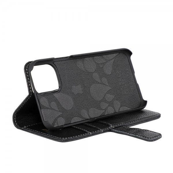 Onsala iPhone 11 Pro Max Etui Ekte Skinn Svart