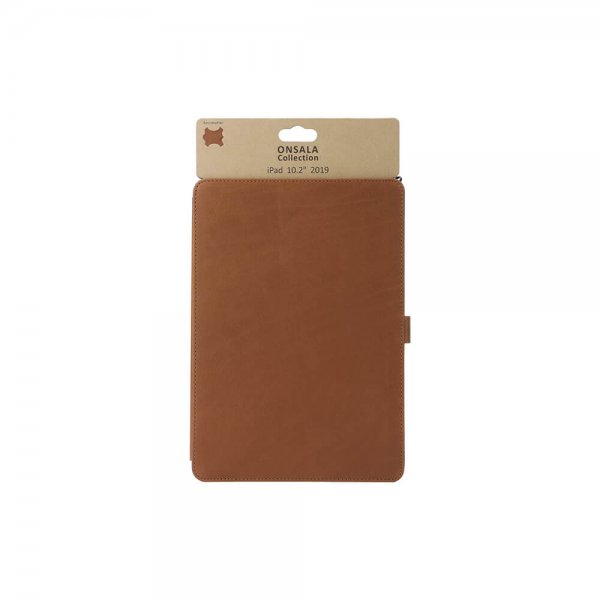 Onsala iPad 10.2 (gen 7/8/9) Etui Ekte Skinn Brun