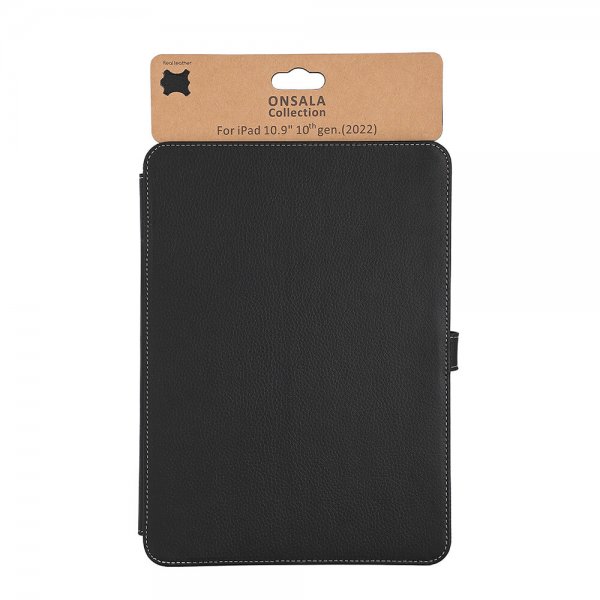 Onsala iPad 10.9 (gen 10)/iPad 11 (A16) Etui Lær Svart
