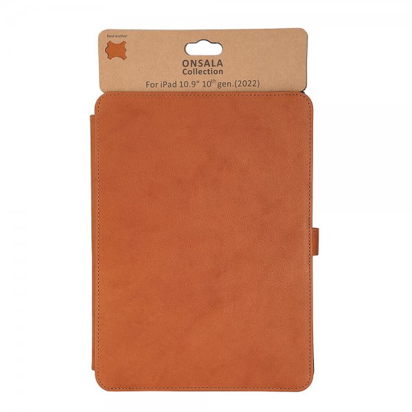 Onsala iPad 10.9 (gen 10)/iPad 11 (A16) Etui Lær Brun