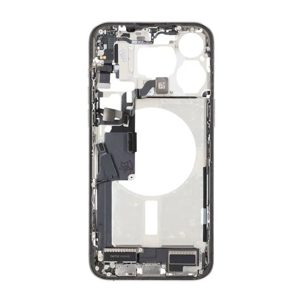Midtramme med smådeler for iPhone 15 Pro Max - Naturlig Titan OEM
