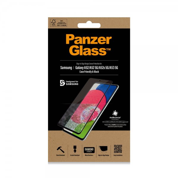 PanzerGlass Samsung Galaxy A52/A52s/A53 5G Skjermbeskytter CaseFriendly