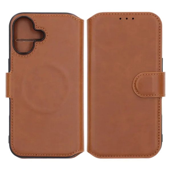 Rvelon iPhone 17 Etui 4 Kortlomme MagSafe Brun