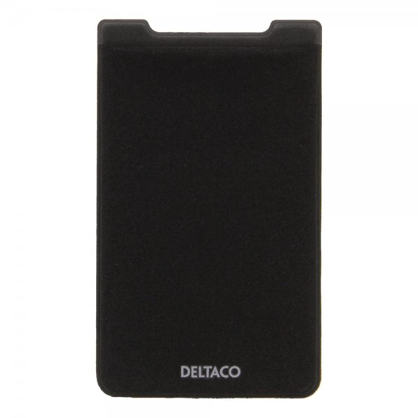 Deltaco Adhesive Card Holder RFID Black