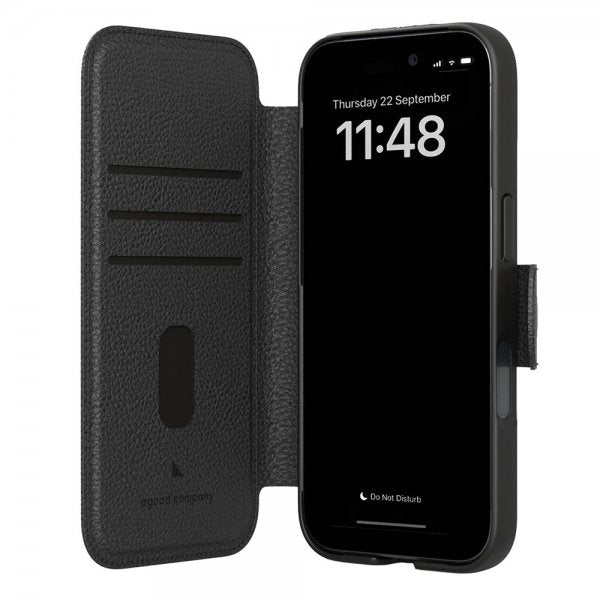 agood company iPhone 15 Etui Circular Wallet Svart