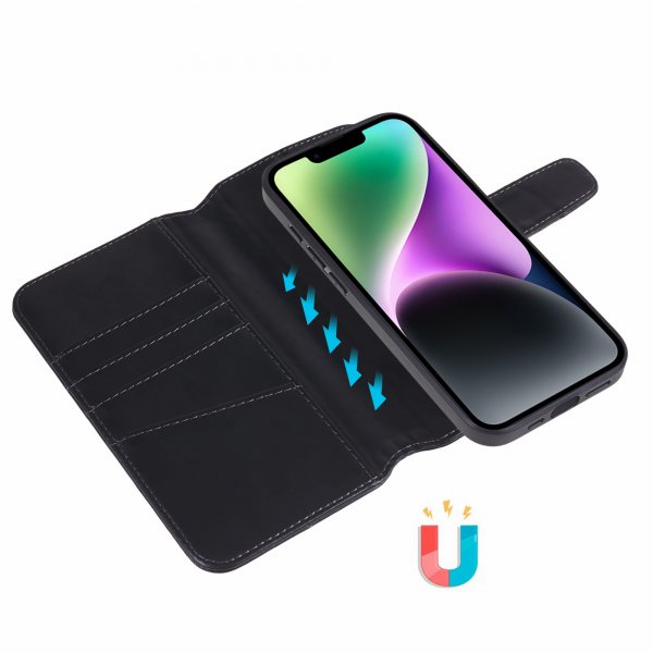 Nordic Covers iPhone 15 Plus Etui MagLeather Raven Black