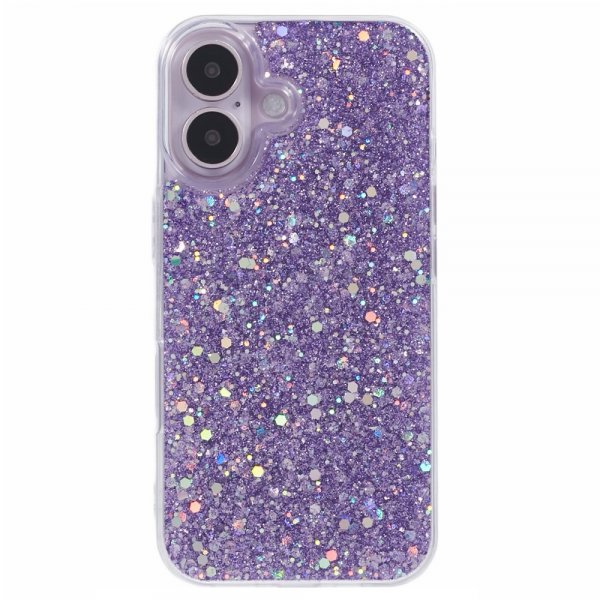 Nordic Covers iPhone 16 Deksel Sparkle Series Lilac Purple