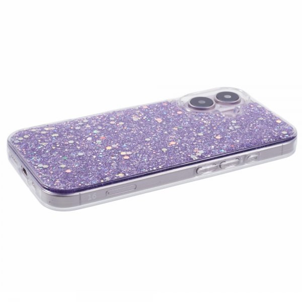Nordic Covers iPhone 16 Deksel Sparkle Series Lilac Purple
