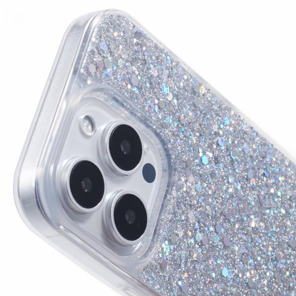 Nordic Covers iPhone 16 Pro Deksel Sparkle Series Stardust Silver