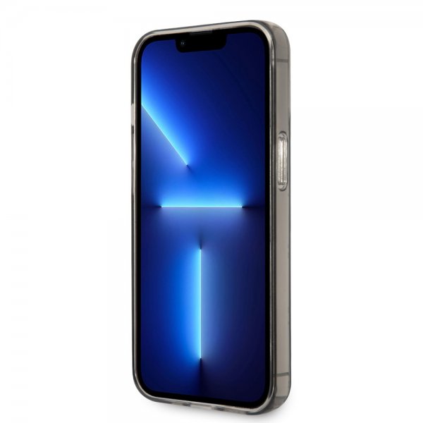 Karl Lagerfeld iPhone 14 Pro Deksel Monogram Vertical Stripe Svart