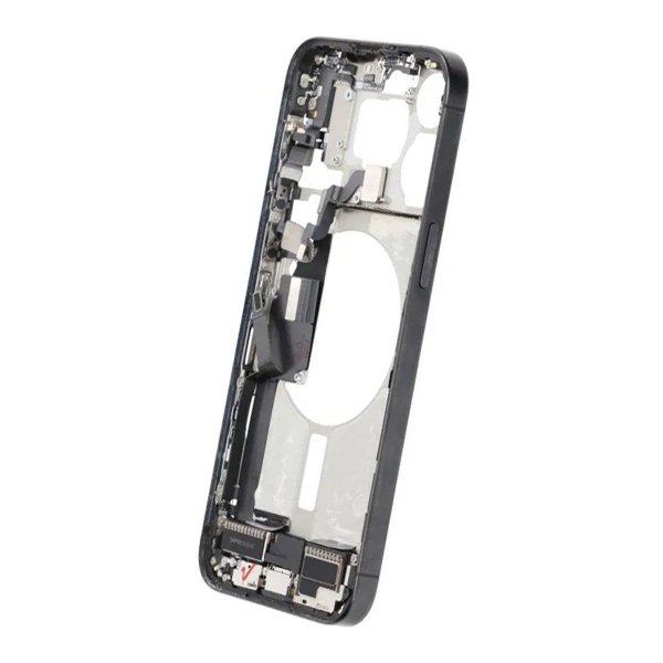 Midtramme med smådeler for iPhone 15 Pro Max - svart titan OEM