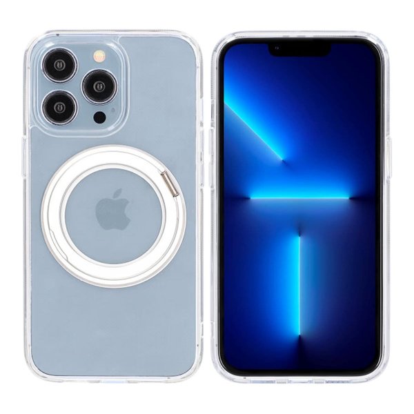 iPhone 13 Pro Deksel Roterbart Stativ Transparent