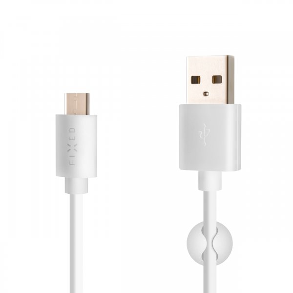 Fixed Kabel USB-A/USB-C 1m Hvit