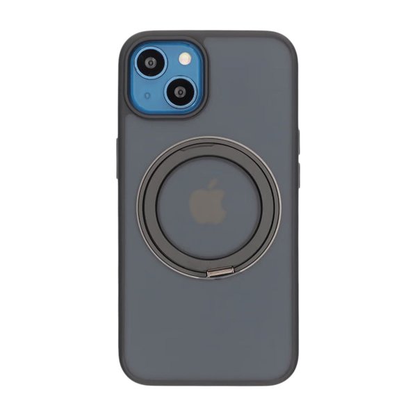 iPhone 13/iPhone 14 Deksel Roterbart Stativ Svart