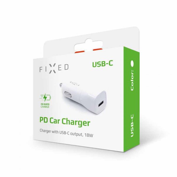 Fixed Mobillader til bil PD Car Charger USB-C 18W