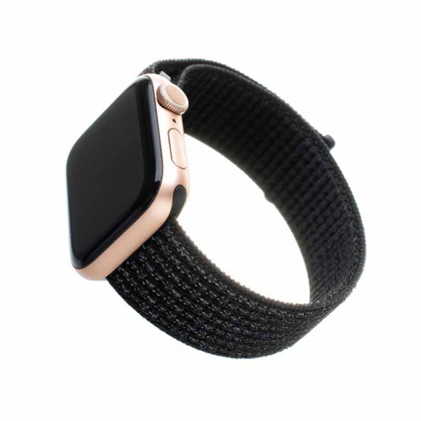Fixed Apple Watch 38/40/41/42mm Armbånd Nylon Strap Reflective Svart