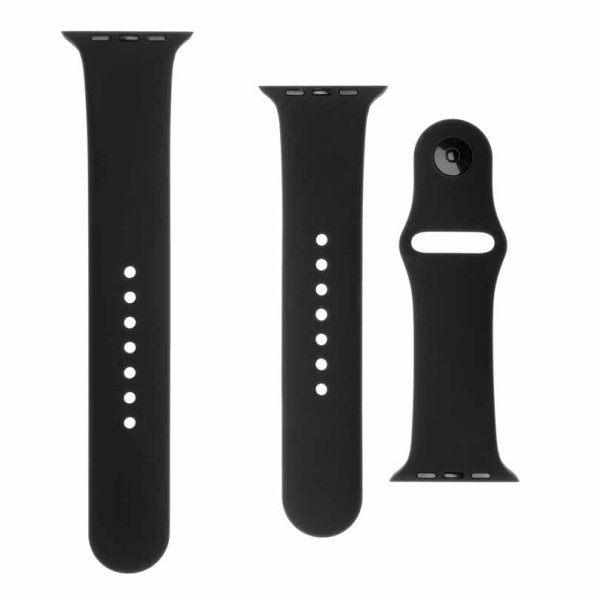 Fixed Apple Watch 44/45/46mm/Apple Watch Ultra Armbånd Silicone Strap Svart