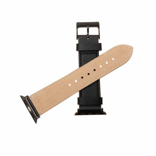 Fixed Apple Watch 44/45/46mm/Apple Watch Ultra Armbånd Leather Strap Svart