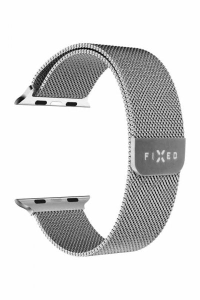 Fixed Apple Watch 44/45/46mm/Apple Watch Ultra Armbånd Mesh Strap Sølv