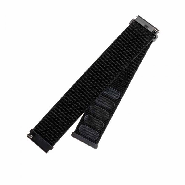 Fixed Samsung Galaxy Watch 20mm Armbånd Nylon Strap Svart