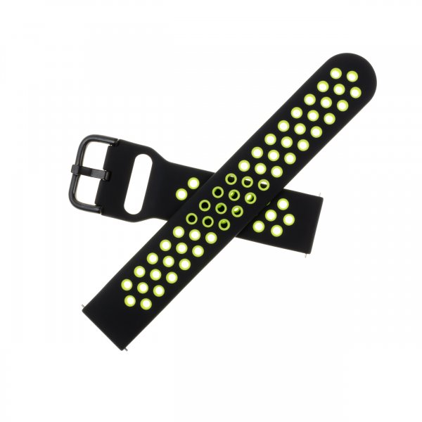 Fixed Samsung Galaxy Watch 20mm Armbånd Sport Silicone Strap Black Lime