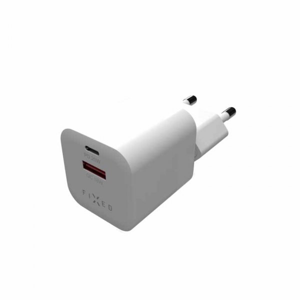 Fixed Lader Mini PD Travel Charger USB-C & USB-A 20W Hvit