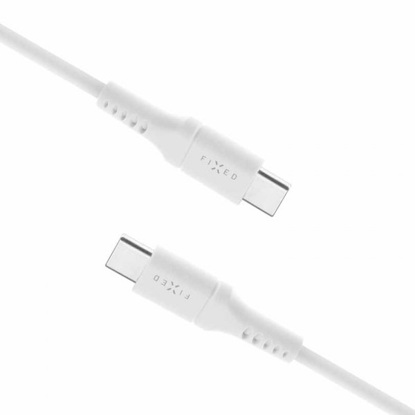 Fixed Kabel Liquid Silicone USB-C/USB-C 1.2m Hvit