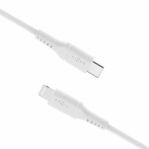 Fixed Kabel Liquid Silicone USB-C/Lightning 0.5m Hvit
