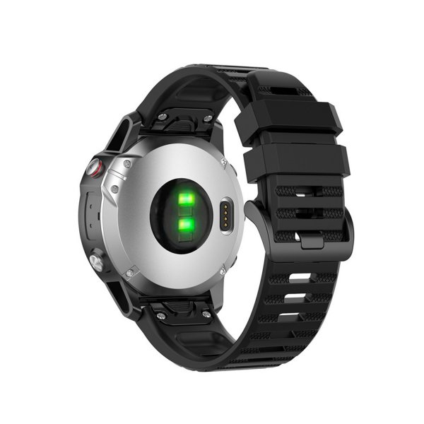 Fixed Garmin QuickFit 22mm Armbånd Silicone Strap Svart
