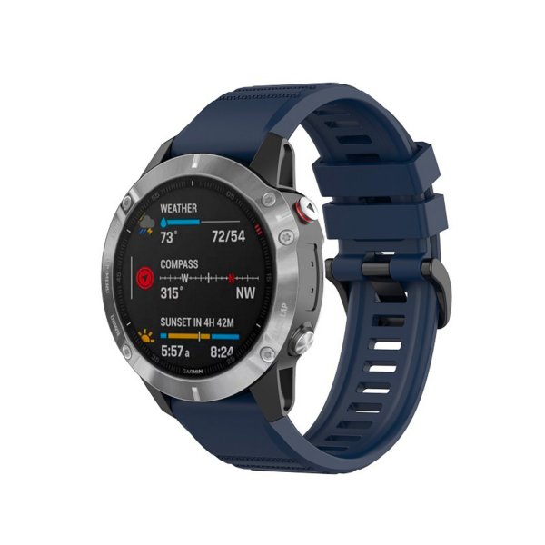 Fixed Garmin QuickFit 22mm Armbånd Silicone Strap Blå