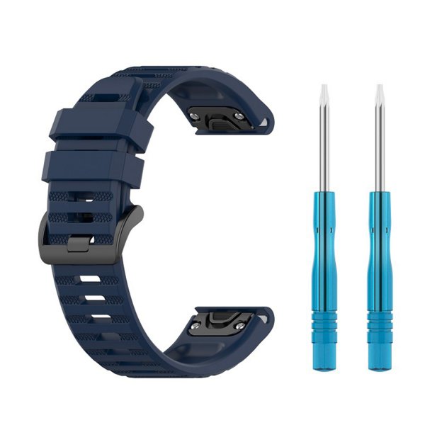 Fixed Garmin QuickFit 22mm Armbånd Silicone Strap Blå